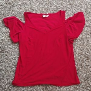 Red Polyester Top